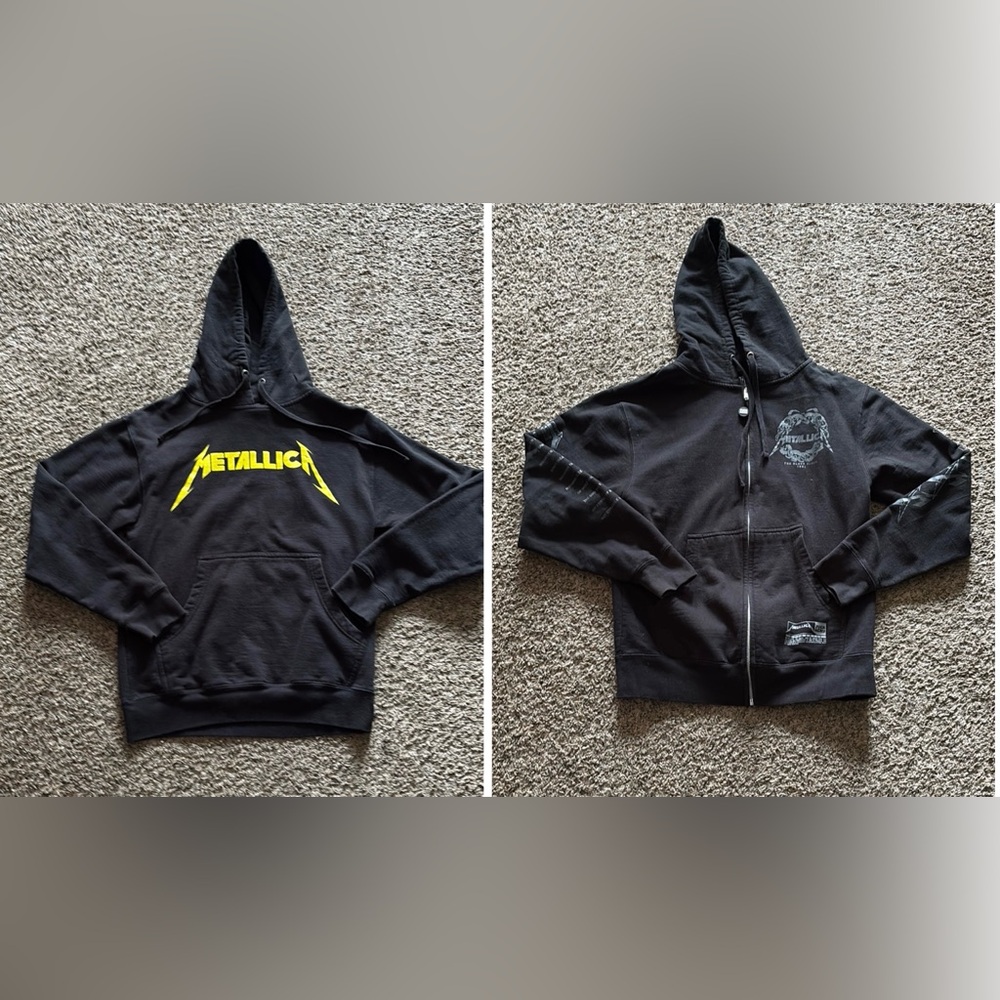 Metallica Black Hoodie and zip up jacket